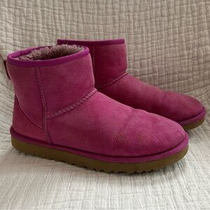 UGG classic boot orchid pink shearling size 10